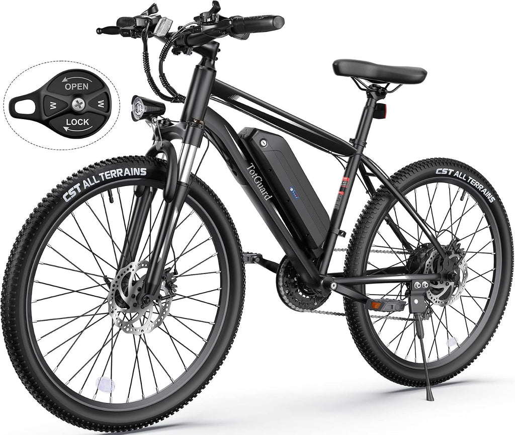 Wooken Electric Bike for Adults with 500W Motor, 27.5'' Ebike with 48V 499WH Removable Battery, Up to 55Miles Electric Mountain Bike, 19.8MPH Adults Electric Bicycle with LCD Display, 21 Speed