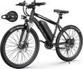 Wooken Electric Bike for Adults with 500W Motor, 27.5'' Ebike with 48V 499WH Removable Battery, Up to 55Miles Electric Mountain Bike, 19.8MPH Adults Electric Bicycle with LCD Display, 21 Speed