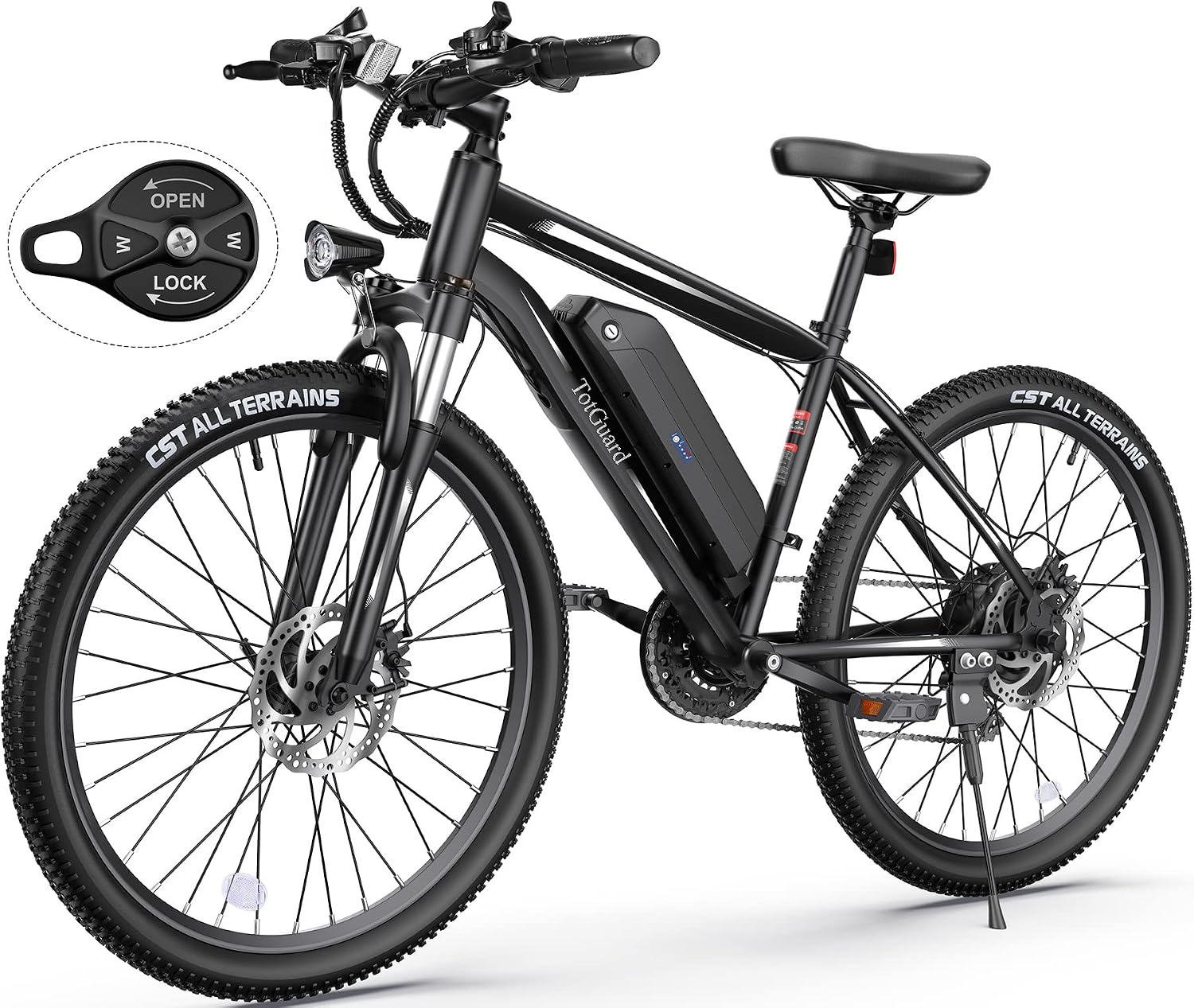 Wooken Electric Bike for Adults with 500W Motor, 27.5'' Ebike with 48V 499WH Removable Battery, Up to 55Miles Electric Mountain Bike, 19.8MPH Adults Electric Bicycle with LCD Display, 21 Speed