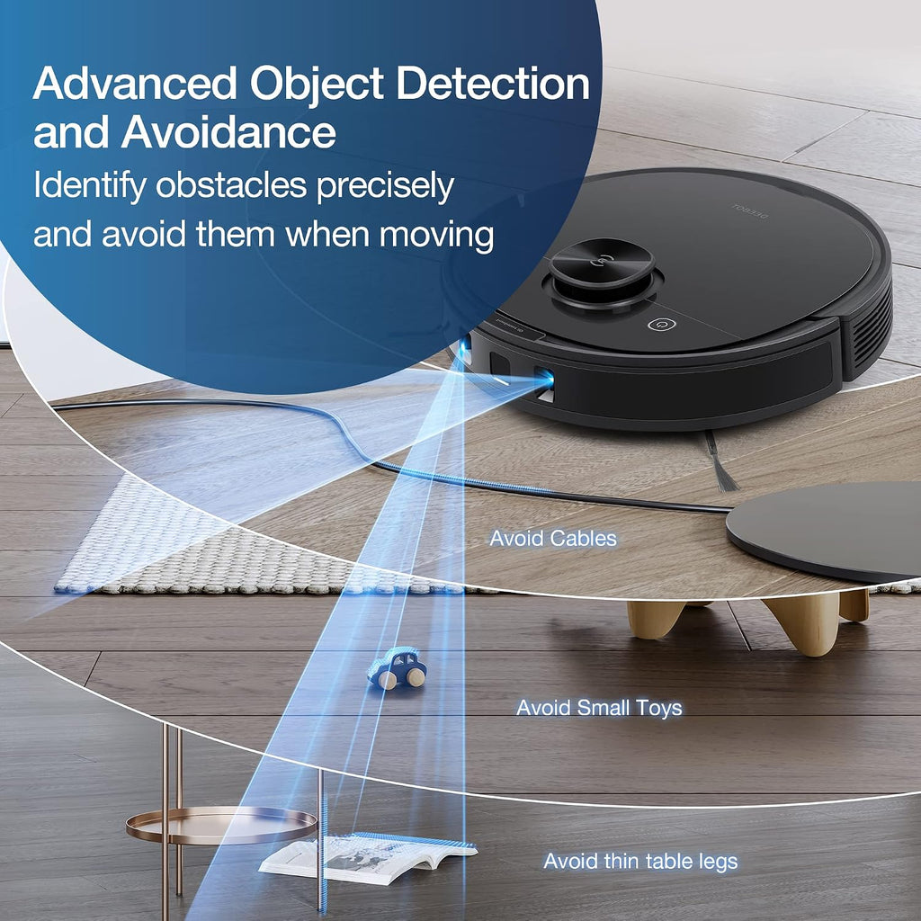 ECOVACS Deebot N8 Pro Robot Vacuum and Mop, Strong 2600Pa Suction, Laser Based LiDAR Navigation, Smart Obstacle Detection, Multi-Floor Mapping, Fully Customized Cleaning, Self Empty Station Compatible