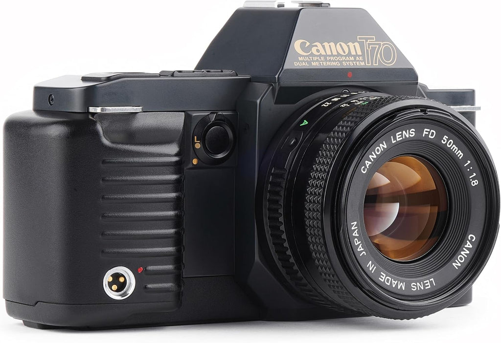 Canon T70 35MM SLR Film Camera kit With FD mount Zoom Lens Works with Color and B&W film. (Renewed)