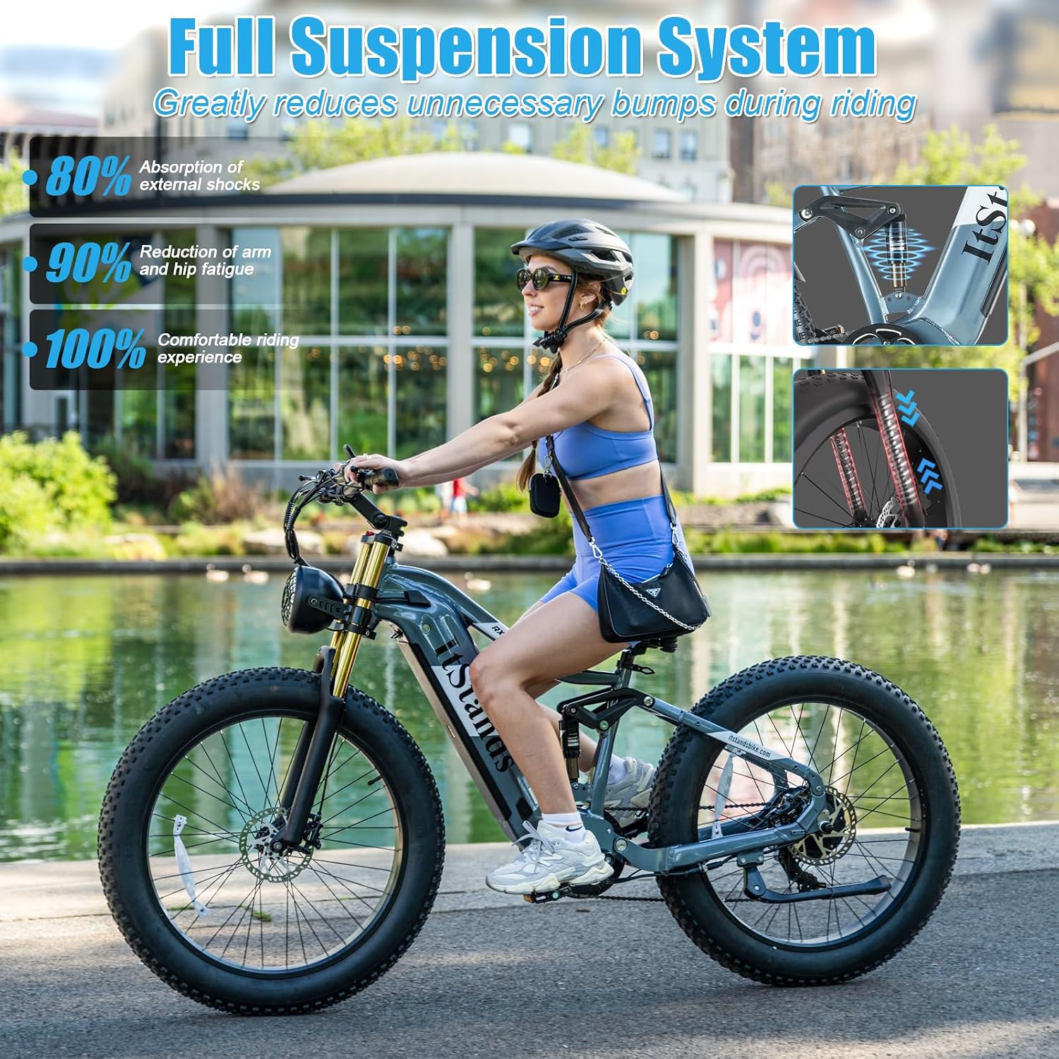 DAMSON Electric Bike for Adults Dual Motor AWD 5000W/3000W/1500W Peak 40MPH/30MPH Dirt Ebike, 52V/48V Max-Output Up to 65/80/120/160 Miles Long Range, 26' Full Suspension Fat Tire Mountains Bicycle