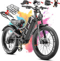 2026 eAhora Romeo Pro 3/2 50-46 Mph Electric Bike for Adults, 5600W/4000W/2500W Dual Motor Ebike 60V 80Ah/52V 70Ah Battery 200 Miles Long Range, 26*4.0'/20*4.5' Fat Tire, Full Suspension, All Terrain