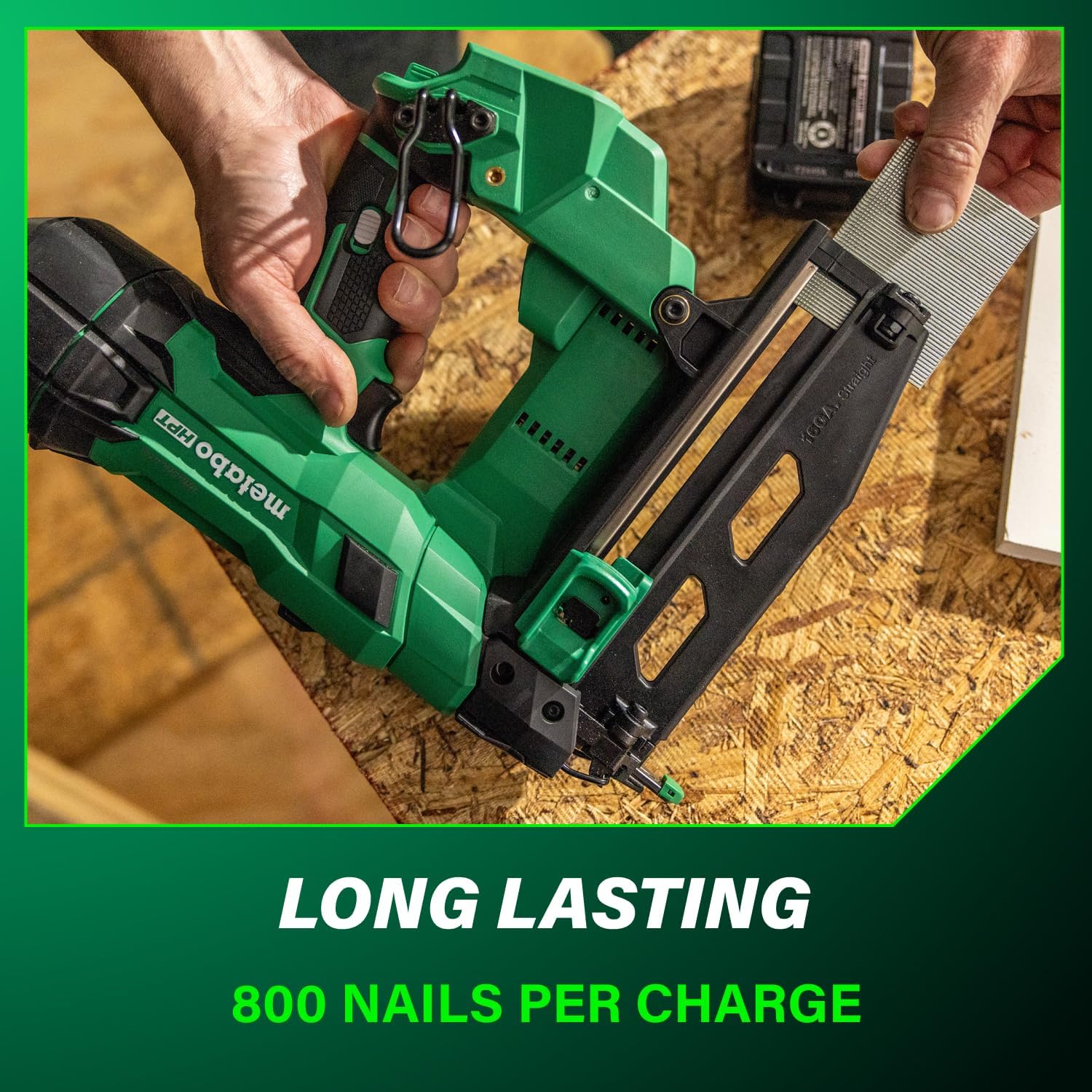 Metabo HPT 18V MultiVolt Brushless Pro 16-GA Straight Finish Nailer Kit, 16 Gauge Finish Nailer, Power Tool with 2.0Ah Lithium Ion Battery, 1' to 2-1/2' Nails, Powerful Brushless Motor, NT1865DSA