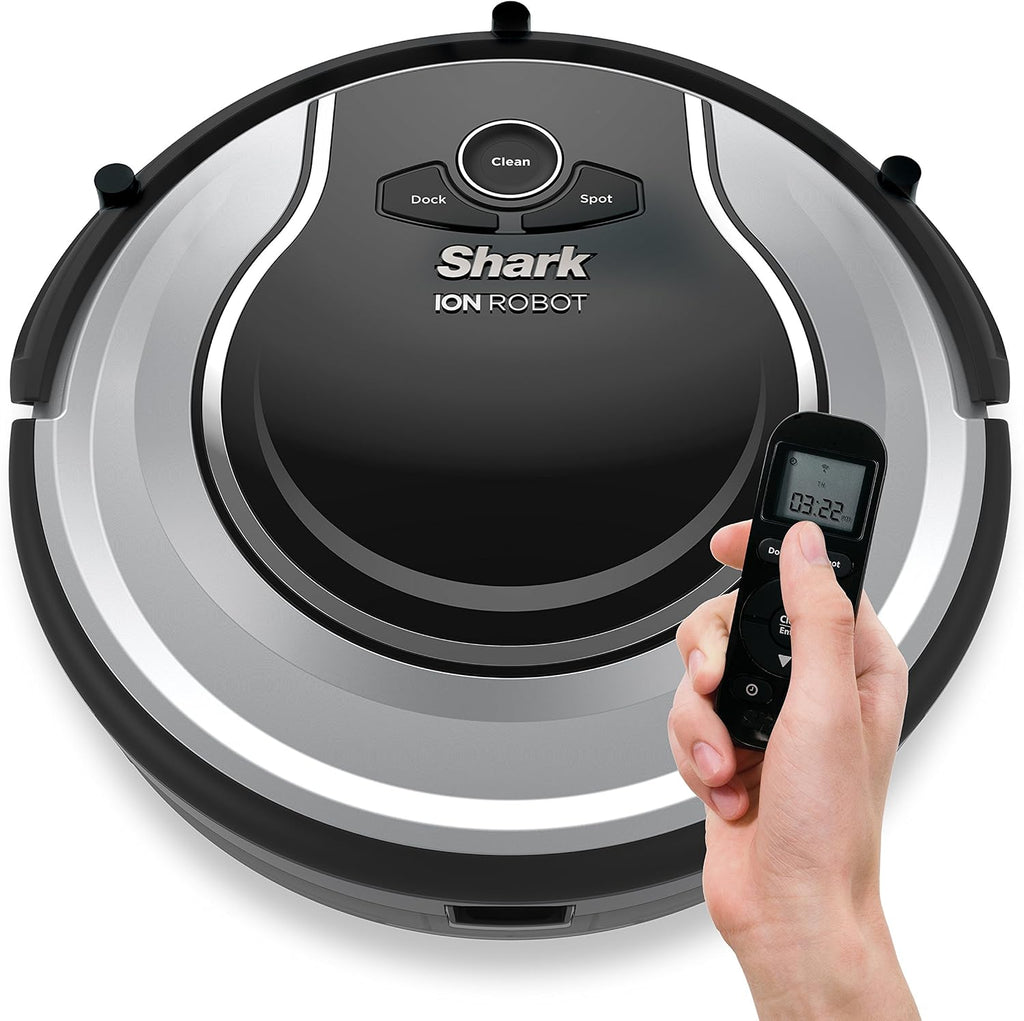 Shark ION Robot Dual-Action Robot Vacuum Cleaner with 1-Hour Plus of Cleaning Time, Smart Sensor Navigation and Remote Control (RV720)