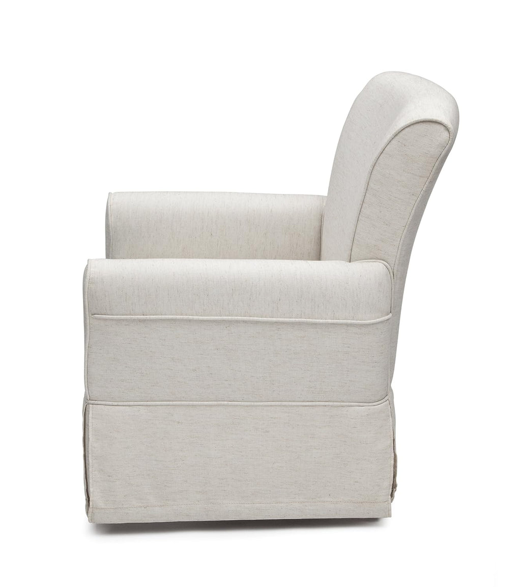 Delta Children Upholstered Glider Swivel Rocker Chair, Sand