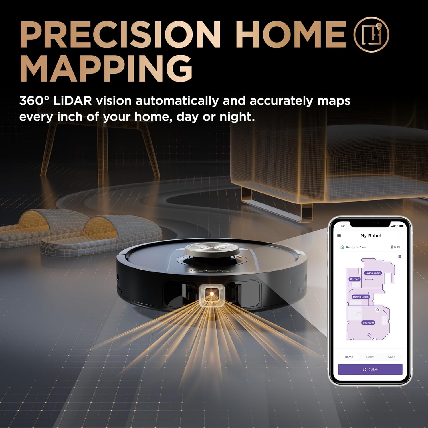 Shark Robot Vacuum & Mop Combo, PowerDetect NeverTouch Pro, Self-Emptying, Self-Refill with Self-Clean Pad Wash & Dry, 60-Day Debris Capacity, 30-Day Refill Tank, 5 PowerDetect Technologies, RV2820ZE