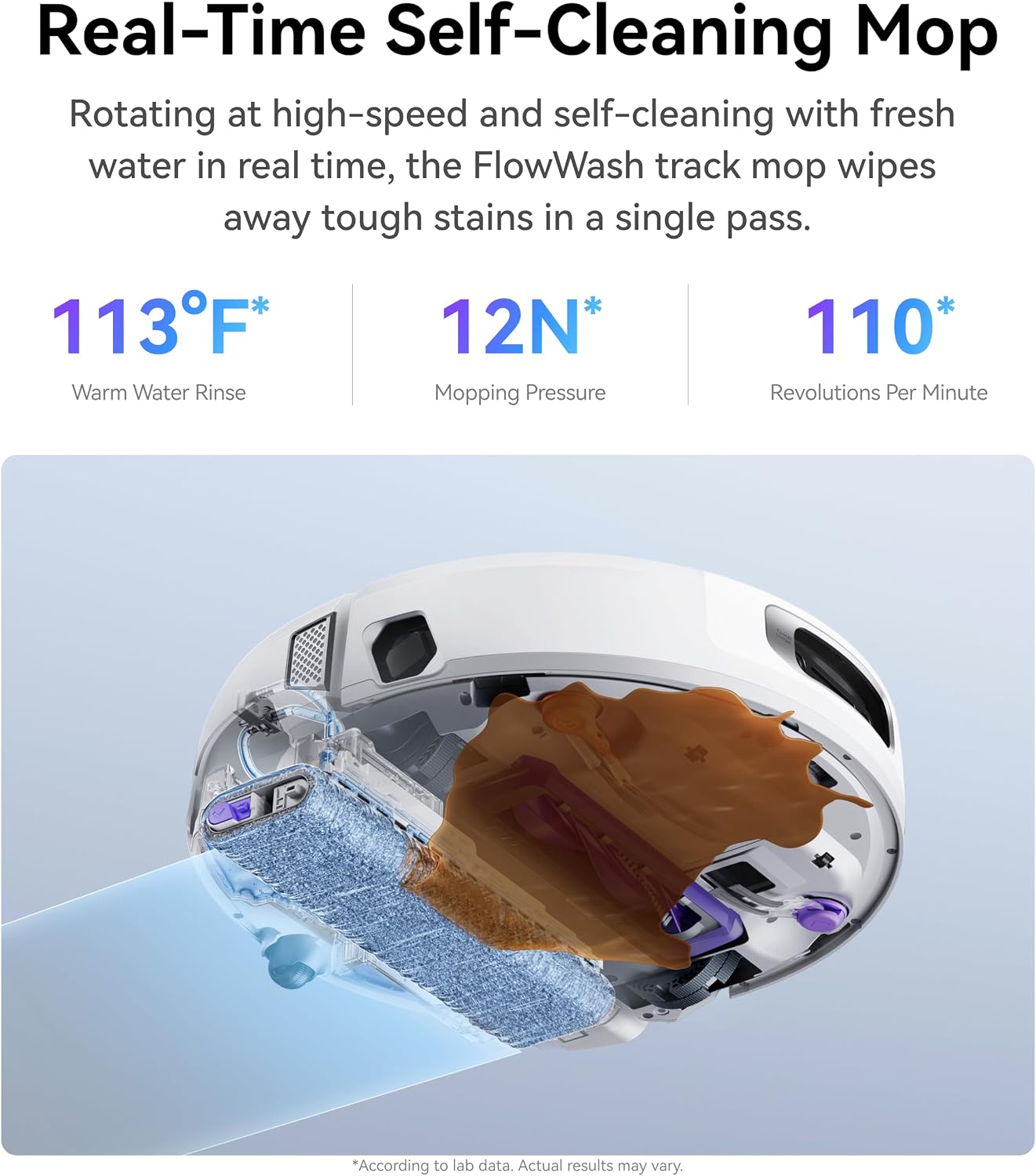 NARWAL Flow Robot Vacuum and Mop Combo, FlowWash Real-Time Self-Cleaning Track Mop, 22,000 Pa Suction, Dual-Camera AI Obstacle Avoidance, Carpet & Edge Cleaning, Self-Emptying Robot Vacuum,White