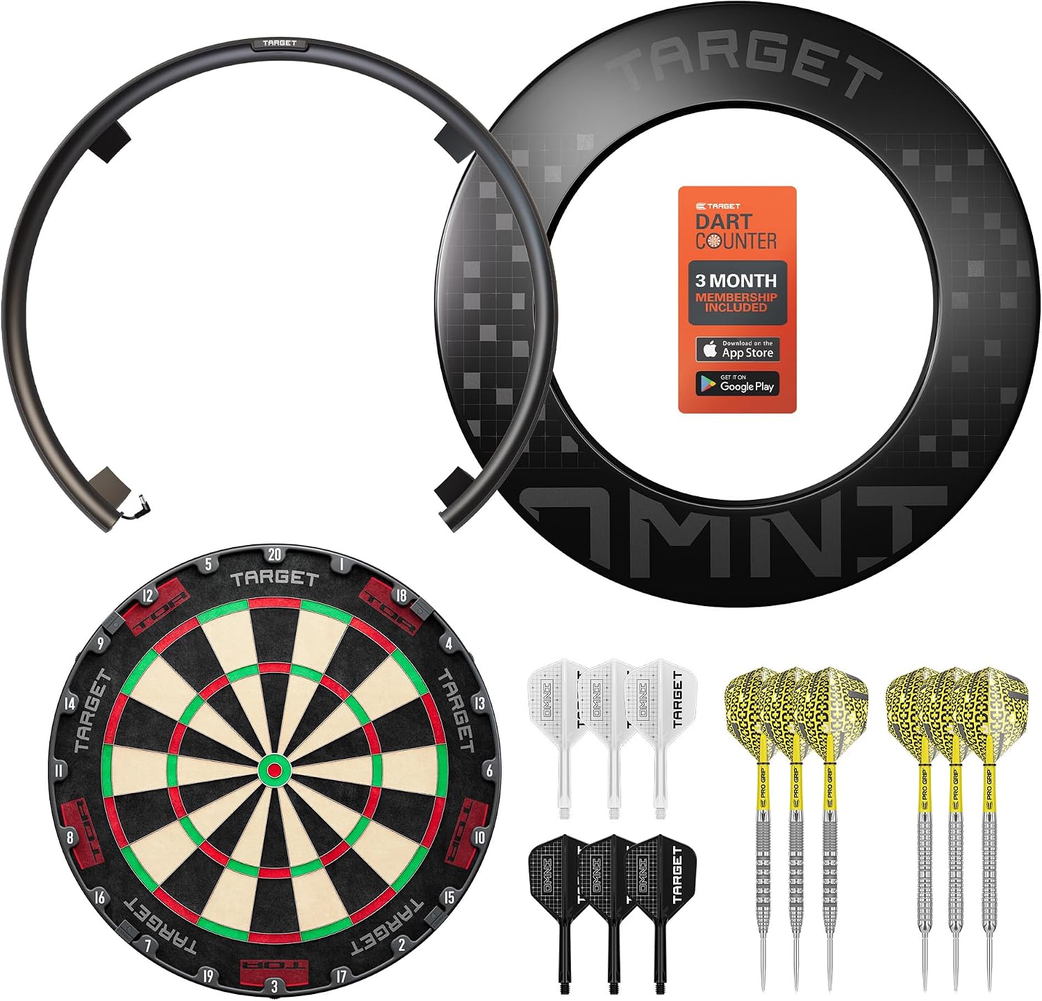 Target Darts Omni-Ring: LED Lighting & auto Scoring for dartboards. Includes Scoring cam, Magnetic Board Light, Catch Ring Light. Also in Ultimate Home Bundle.