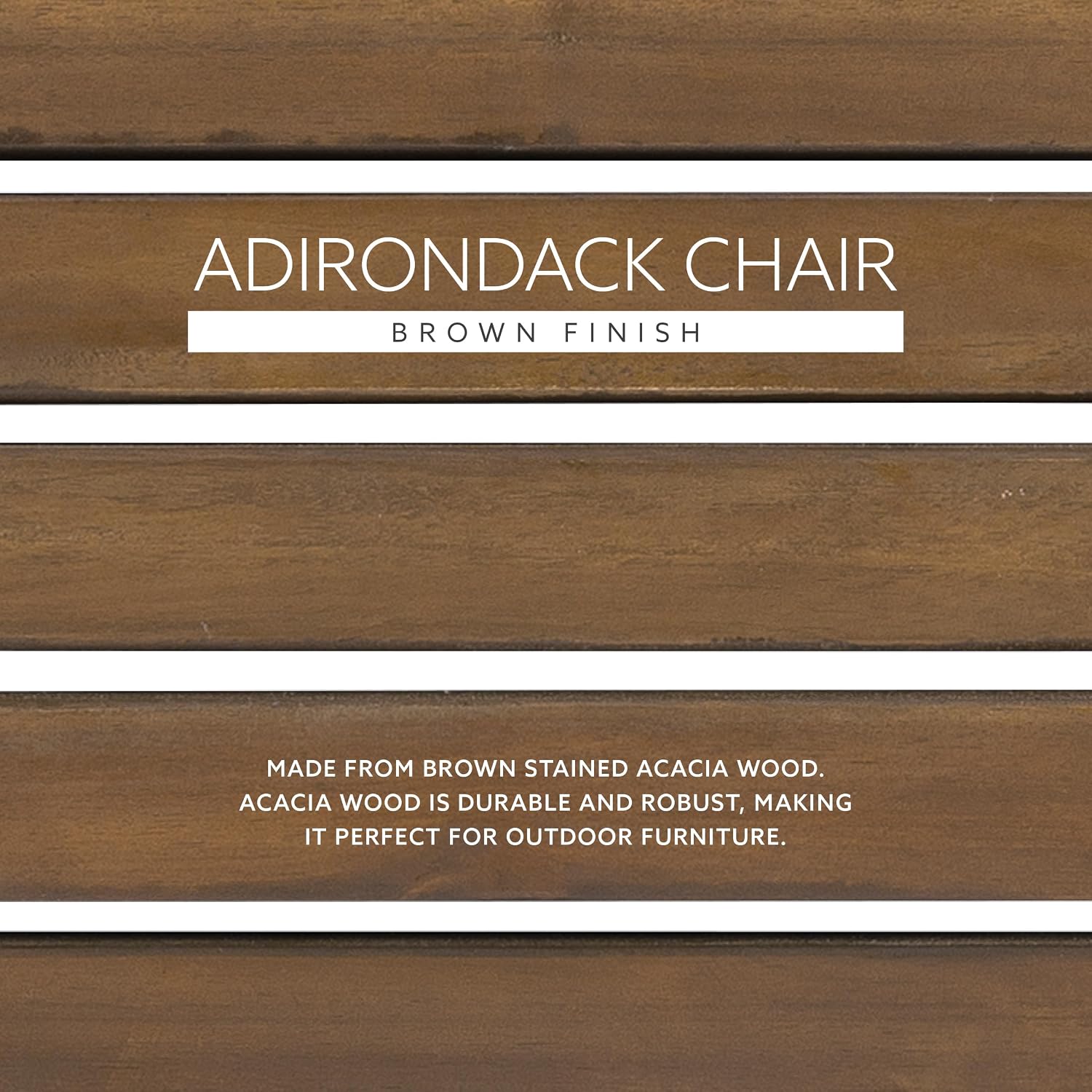 Linon Home Dcor Home Decor Teak Wood Stock Chair, 30.4' wx37.6 dx37.8 h, Stain