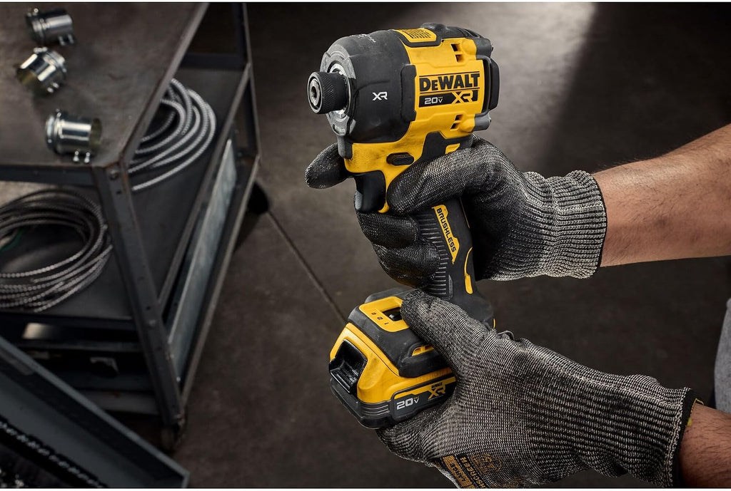 DEWALT 20V MAX 1/4 Inch Hydraulic Impact Driver,Quiet, Brushless Cordless XR Extreme Runtime, LED Halo Ring, Tool Only (DCF870B)