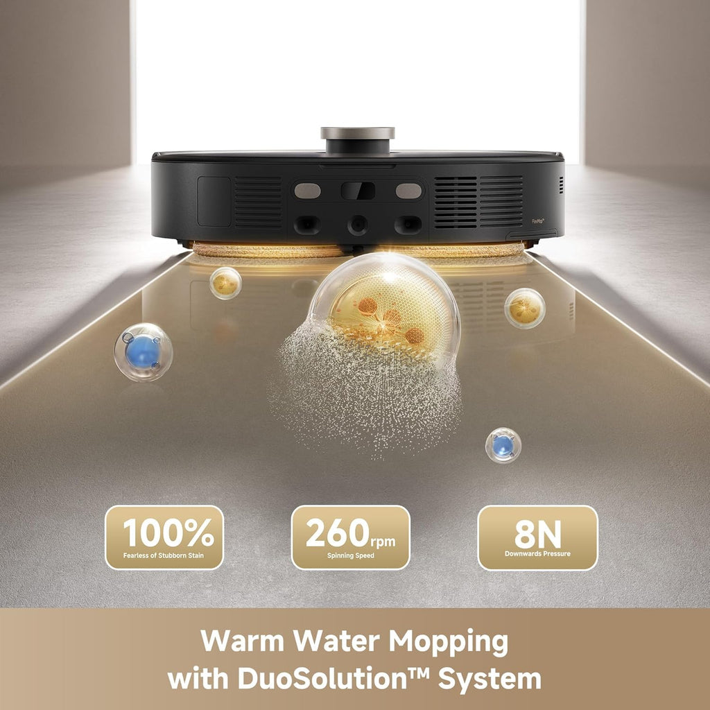 MOVA V50 Ultra Complete Robot Vacuum and Mop, 24,000Pa Suction, Zero Tangling Duobrush, 2.28in Obstacle Overcoming, FlexiRise Navigation, 176°F Hot Water Mop Self-Cleaning & Fast Hot Air Drying, Black