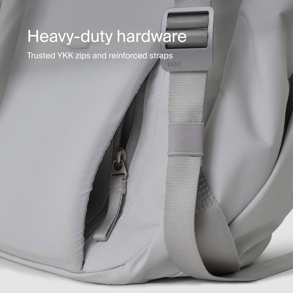 Urth Arkose 20L Modular Backpack + 3.7L Camera Insert - Water Resistant, Anti-Theft, Recycled Bag for DSLR/SLR/Mirrorless, 13-16 Inch Laptop in Ash Grey