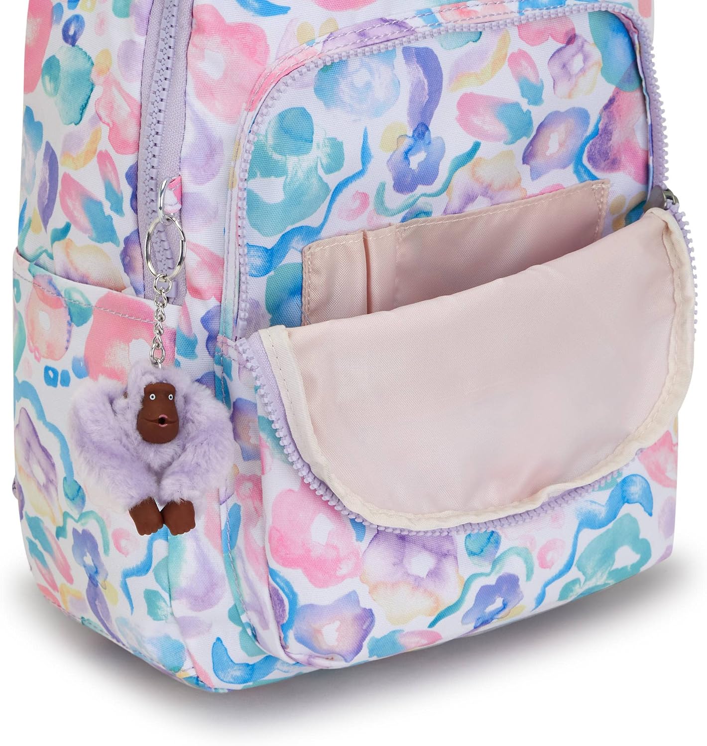 Kipling Seoul Small Tablet Backpack Aqua Flowers One Size