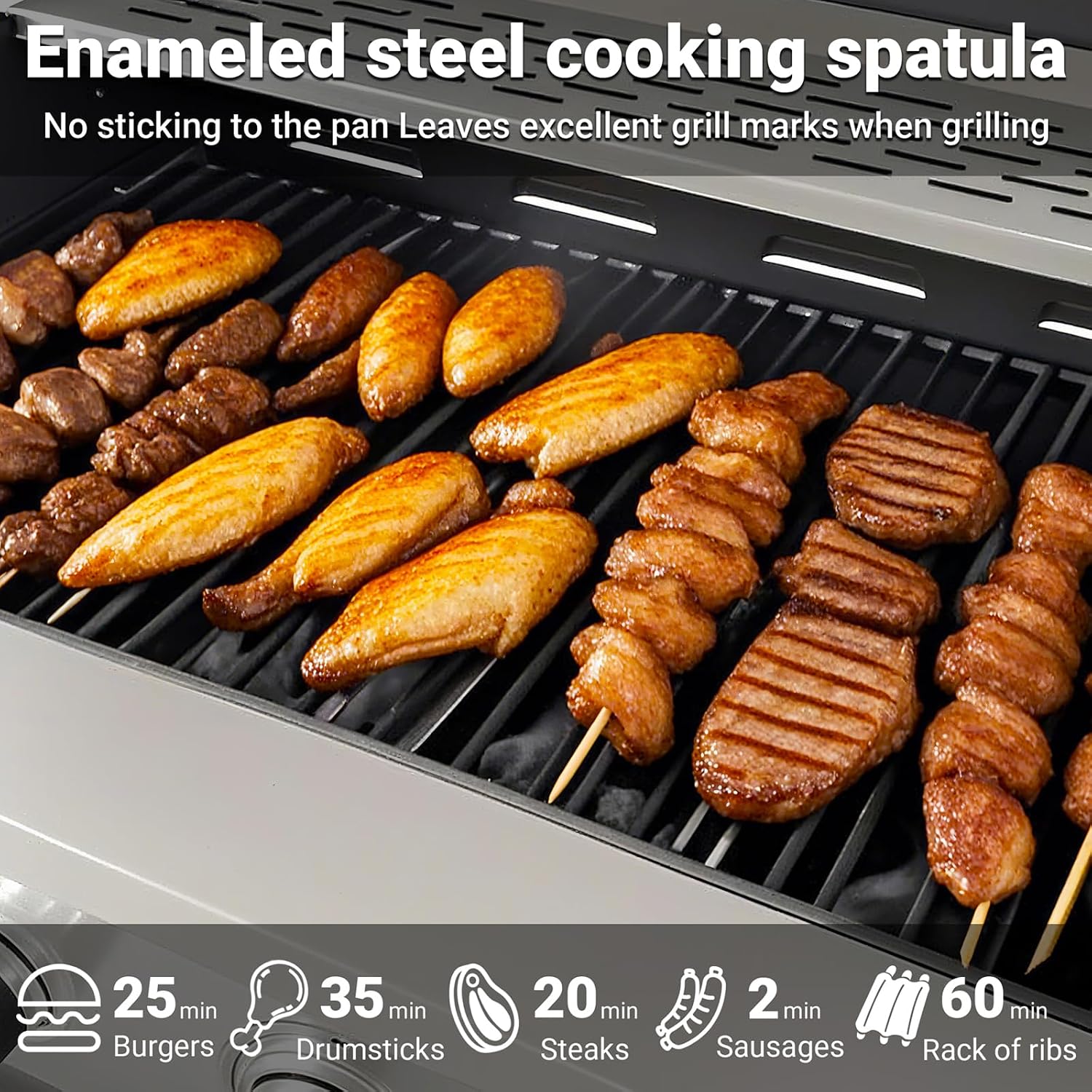 Endark 51000BTU|4-burner propane gas grill | Stainless steel construction | Dual side racks and wheels | Designed for patio, garden, and backyard cooking