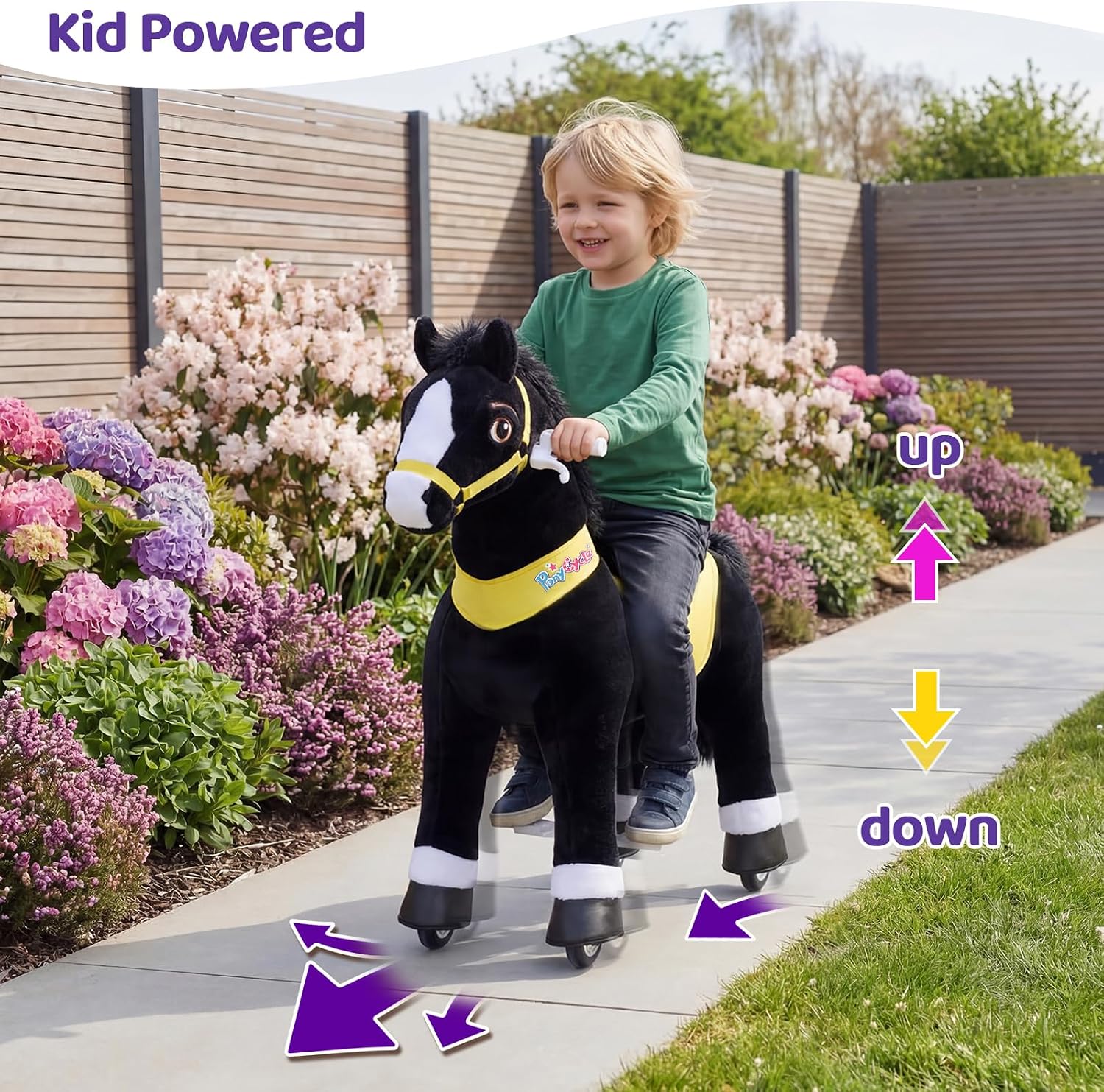 PonyCycle Pony Cycle 4-7 Ride on Pony Toy Spring Rocking Horse Riding Toy No Battery Required (35.4' Height/Size 4) Horse Rider Ride on Toys Bouncy Animals Toddlers Spirit Horse E438