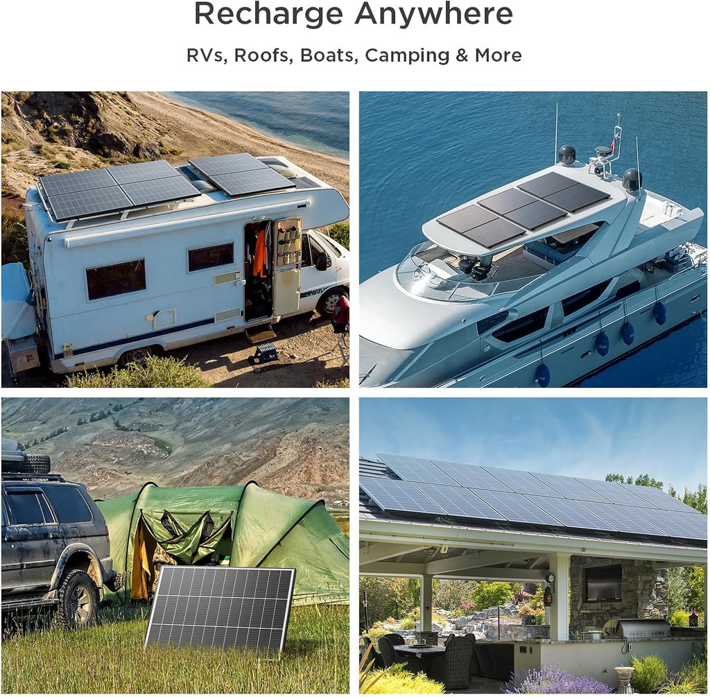 N-Type 16BB 200 Watt Solar Panel, 2×100W Solar Panels, 25% High Efficiency Monocrystalline PV Module,Compact Space-Saving for RV, Van, Marine, Cabin & Off-Grid 12/24VSystems