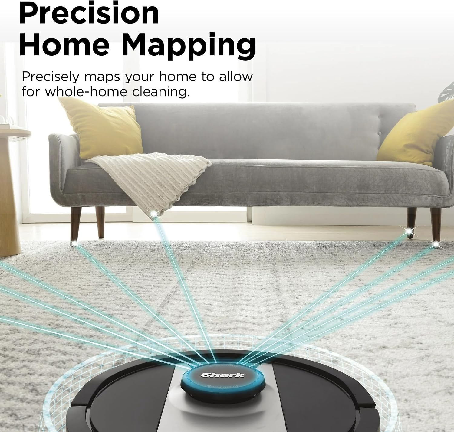 Shark RV2400WD IQ 2-in-1 Robot Vacuum & Mop with Matrix Clean & Sonic Mopping, Perfect for Pet Hair, Carpets, Hard Floors, Compatible with Alexa, Black/Silver, No Self-Empty Base (Renewed)