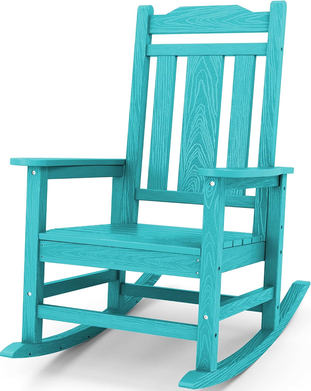 SERWALL Oversized Rocking Chair Outdoor, HDPE Outdoor Rocking Chair, Aruba