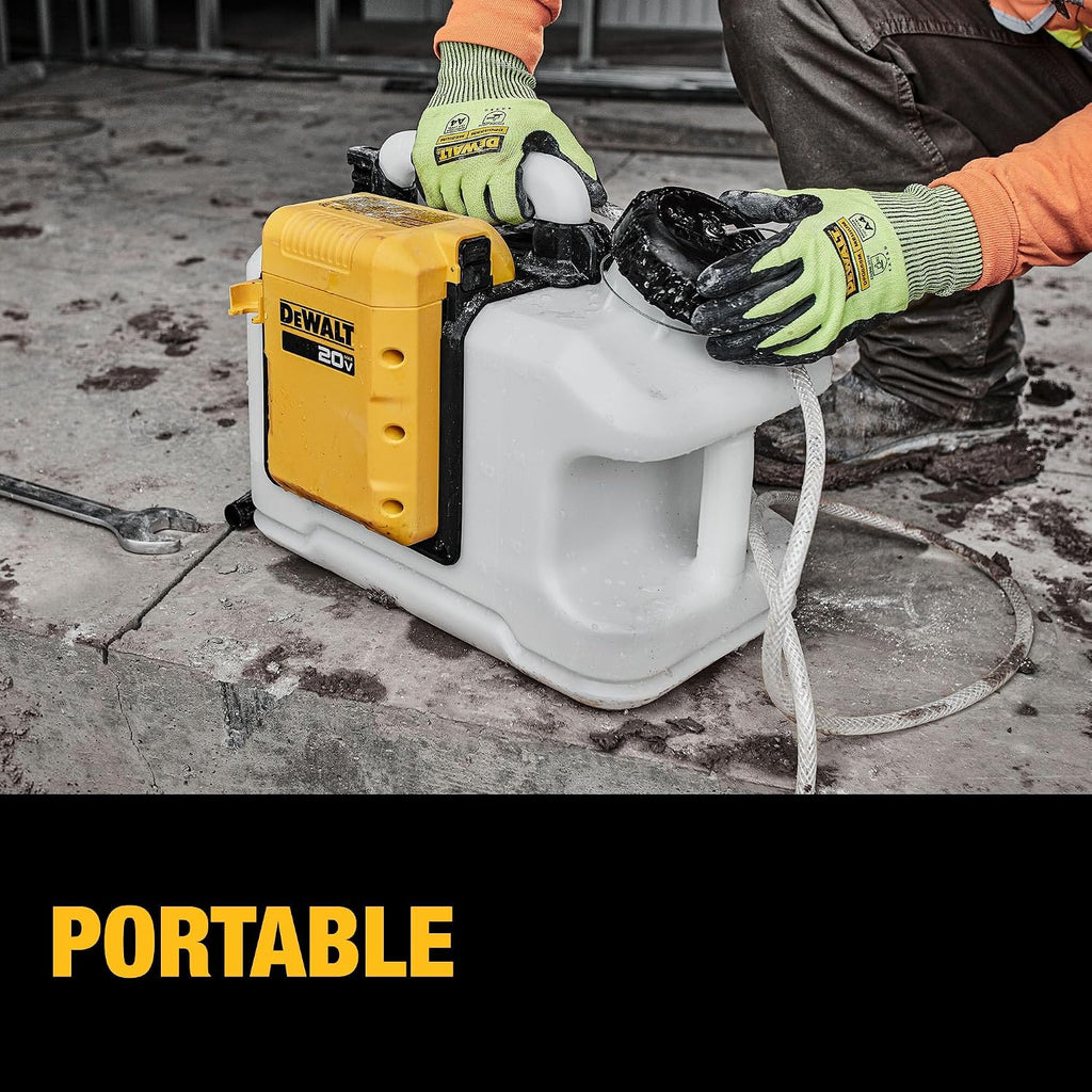 DEWALT 20V MAX Powered Portable Water Tank for Job Sites, Water Based Dust Suppression, 4 Gallons (15L), Battery Not Included (DCE6820B)