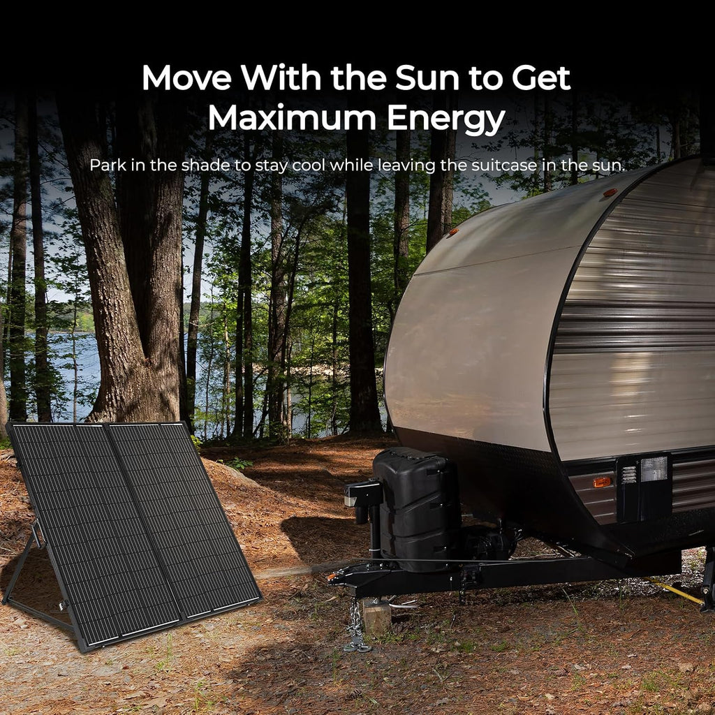 Renogy 200W 12V Portable Solar Panel Suitcase with Waterproof 20A Charge Controller, Foldable 200W Solar Panel with Adjustable Kickstand, Solar Charger for Power Station, RV, Camping, Off Grid