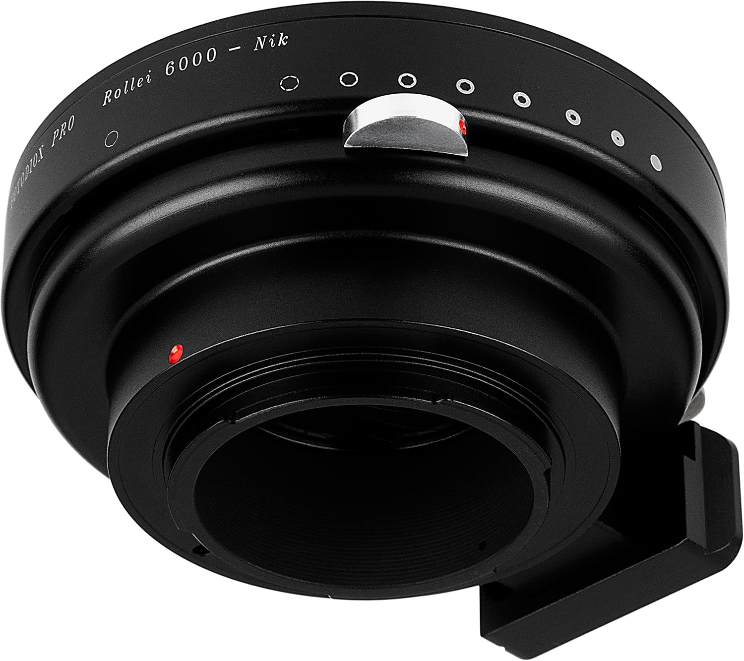 Fotodiox Pro IRIS Lens Mount Adapter - Compatible with Rollei 6000 Lenses to Nikon F-Mount Cameras