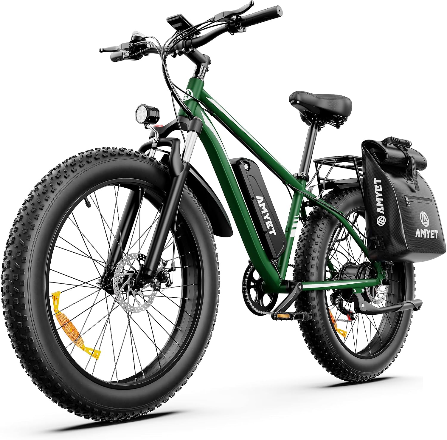AMYET EB26 Electric Bike for Adults Peak 1500W Electric Bicycle 48V 15AH (720WH) Battery Electric Bike 26' Fat Tire Mountain 28mph 7 Speed Gears Ebike with UL 2849 Certified