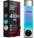 PIURIFY Hydrogen Water Bottle Generator - Up to 4100+ PPB Molecular Hydrogen Infusion - SPE/PEM Technology - Certified H2 Generator - Rechargeable - Extended Warranty - 10 oz (Silver)