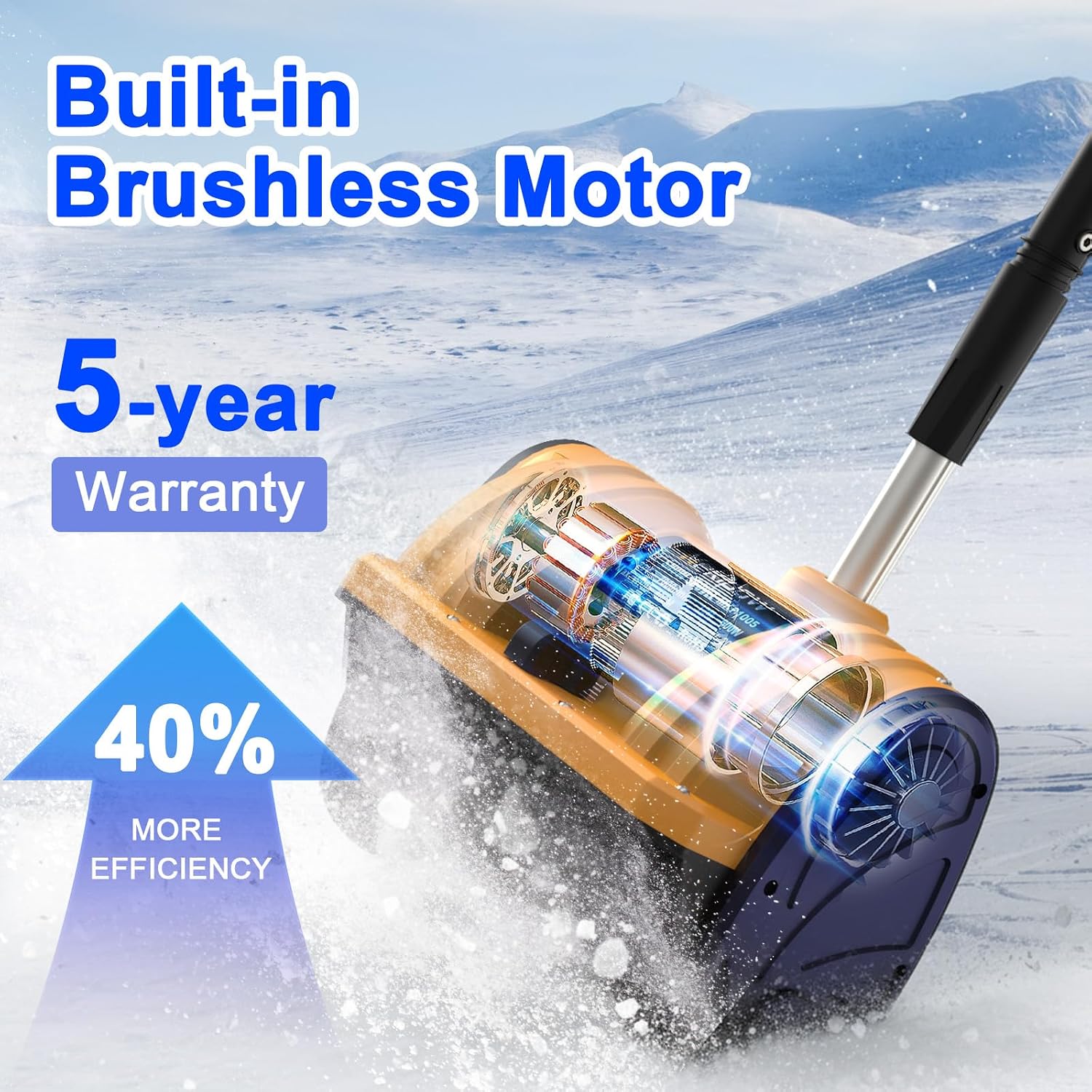 Cordless Snow Shovel Compatible for DeWalt 20V Battery with Brushless Motor, 12'' Cordless Snow Blower, Electric Snow Thrower,6.2' Clear Depth with Front Handle for Deck,Patio