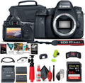 Canon EOS 6D Mark II DSLR Camera (Body Only) (1897C002) + 64GB Memory Card + Case + Photo Software + LPE6 Battery + Card Reader + Flex Tripod + HDMI Cable + Hand Strap + More