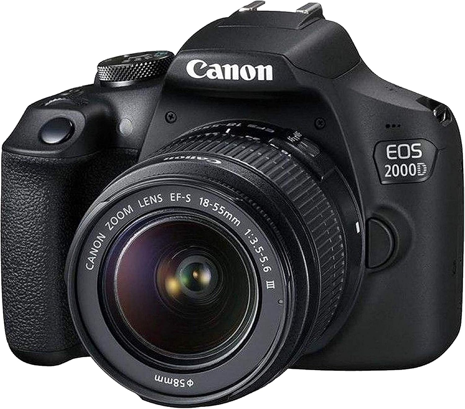Canon EOS 2000D / Rebel T7 DSLR Camera w/EF-S 18-55mm F/3.5-5.6 Zoom Lens + 64GB Memory + Stabilizing Grip + Software Pack +More (Value Bundle) (Renewed)