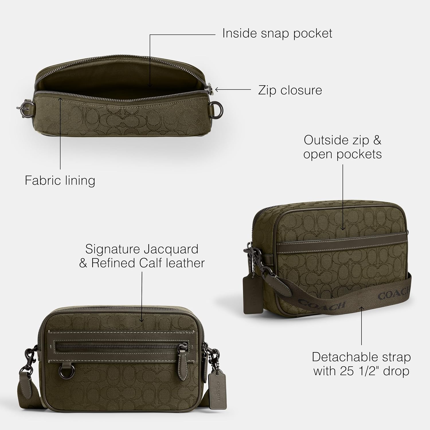 Coach Theo Camera Bag in Signature Jacquard