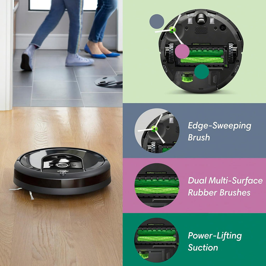 iRobot Roomba i7+ (7550) Robot Vacuum with Automatic Dirt Disposal- Empties Itself, Wi-Fi Connected, Smart Mapping, Works with Alexa, Ideal for Pet Hair, Carpets, Hard Floors