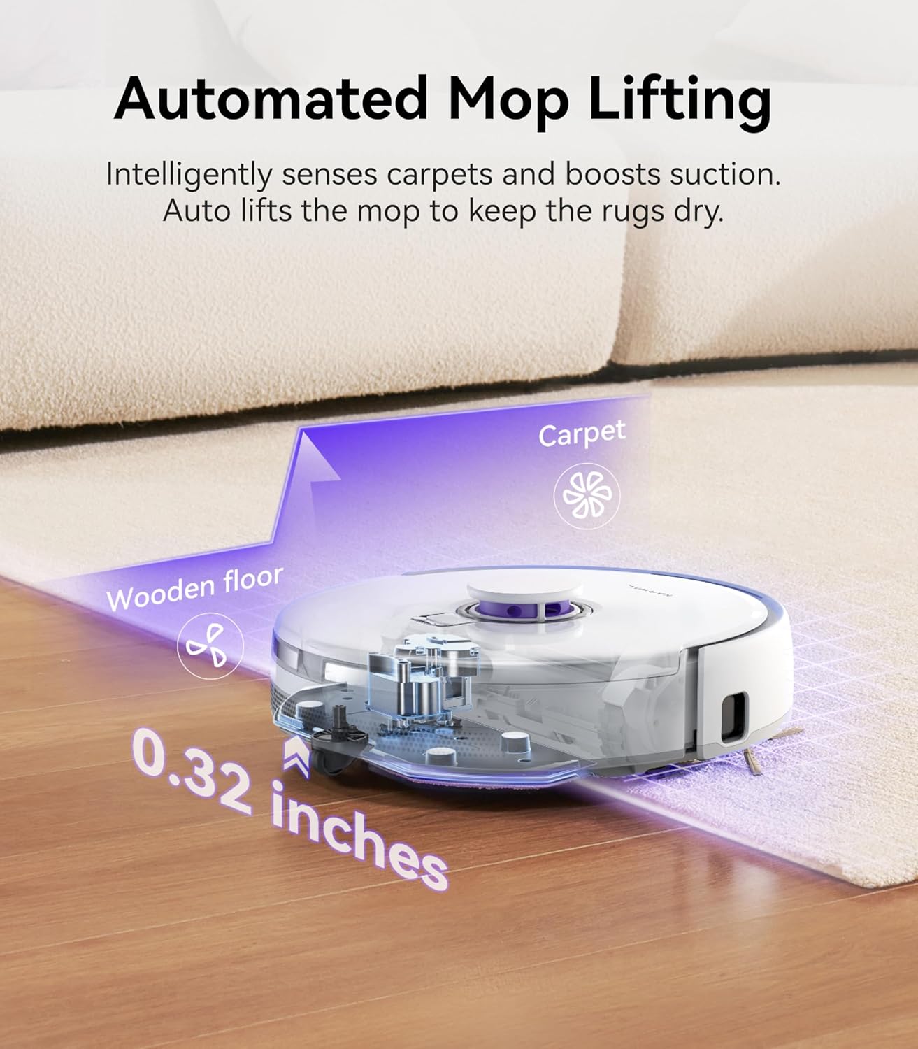 Narwal Freo X Plus Robot Vacuum and Mop, 7-Week Dust Storage, Zero Tangles, 7800Pa Suction, Mopping, Tri-Laser Obstacle Avoidance, LiDAR Navigation, Multi-Floor Mapping, Alexa Control (Renewed)