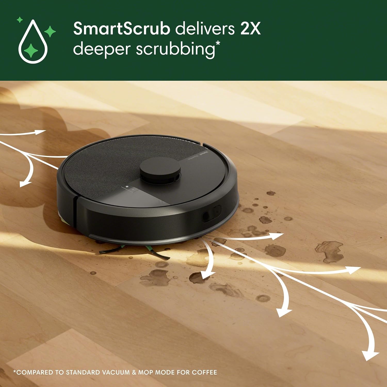 iRobot Roomba 105 Combo Robot Vacuum & Mop - Easy to use, Intense Power-Lifting Suction, LiDAR Navigation, Multiple Cleaning Modes, Avoids Mopping Carpets, Self-Charging
