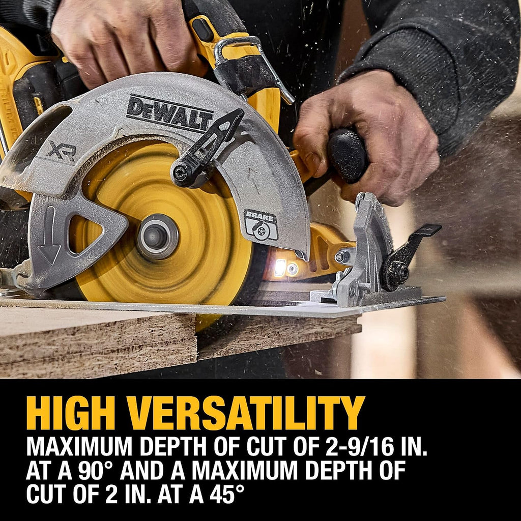 DEWALT 20V MAX XR Brushless Cordless 7-1/4 in. Circular Saw Kit with Battery and Charger (DCS590WW1)