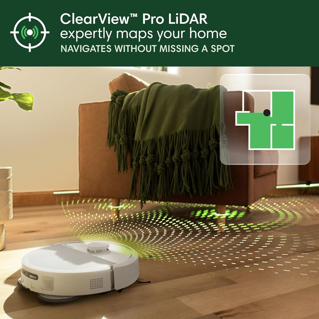 iRobot Roomba Plus 505 Combo Robot Vacuum & Mop with AutoWash Dock - Extending Spinning Mop Pads, Self-Empties, Wash & Heated Drying, Cleaning, Recognizes & Avoids Obstacles, LiDAR Navigation