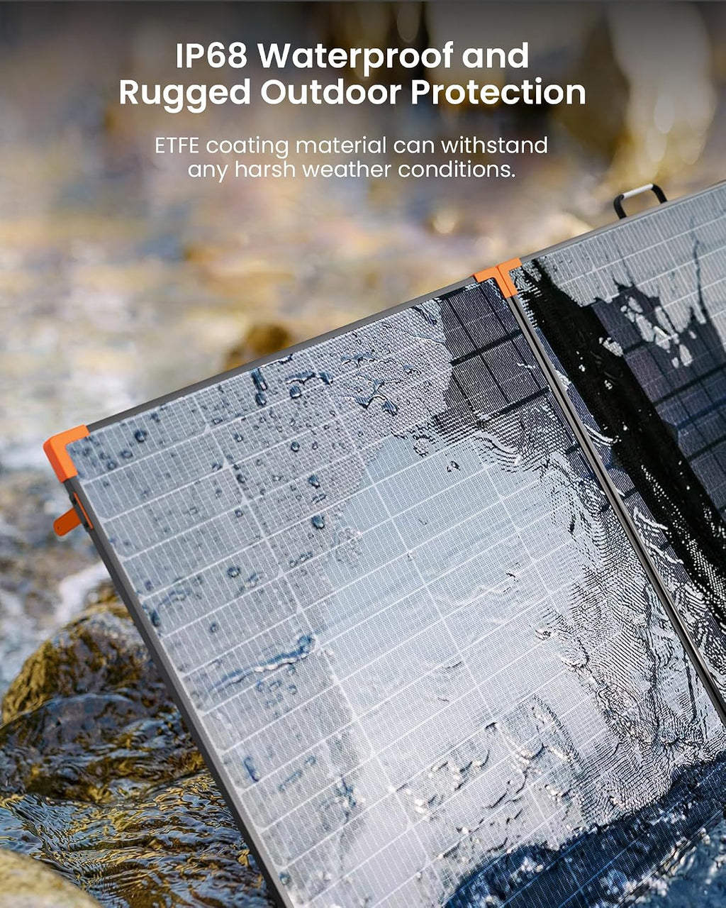 ZOUPW 450W Portable Solar Panel,38V N-Type 16BB 25% High Efficiency Foldable Solar Charger for EcoFlow Delta/Anker C1000/Jackery/Bluetti Elite 100,IP68 Waterproof for Offgrid RV Power Backup