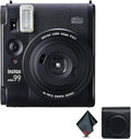 Fujifilm Instax Mini 99 Instant Camera Bundle with Vintage Style Compatible Carrying Case - Black + More
