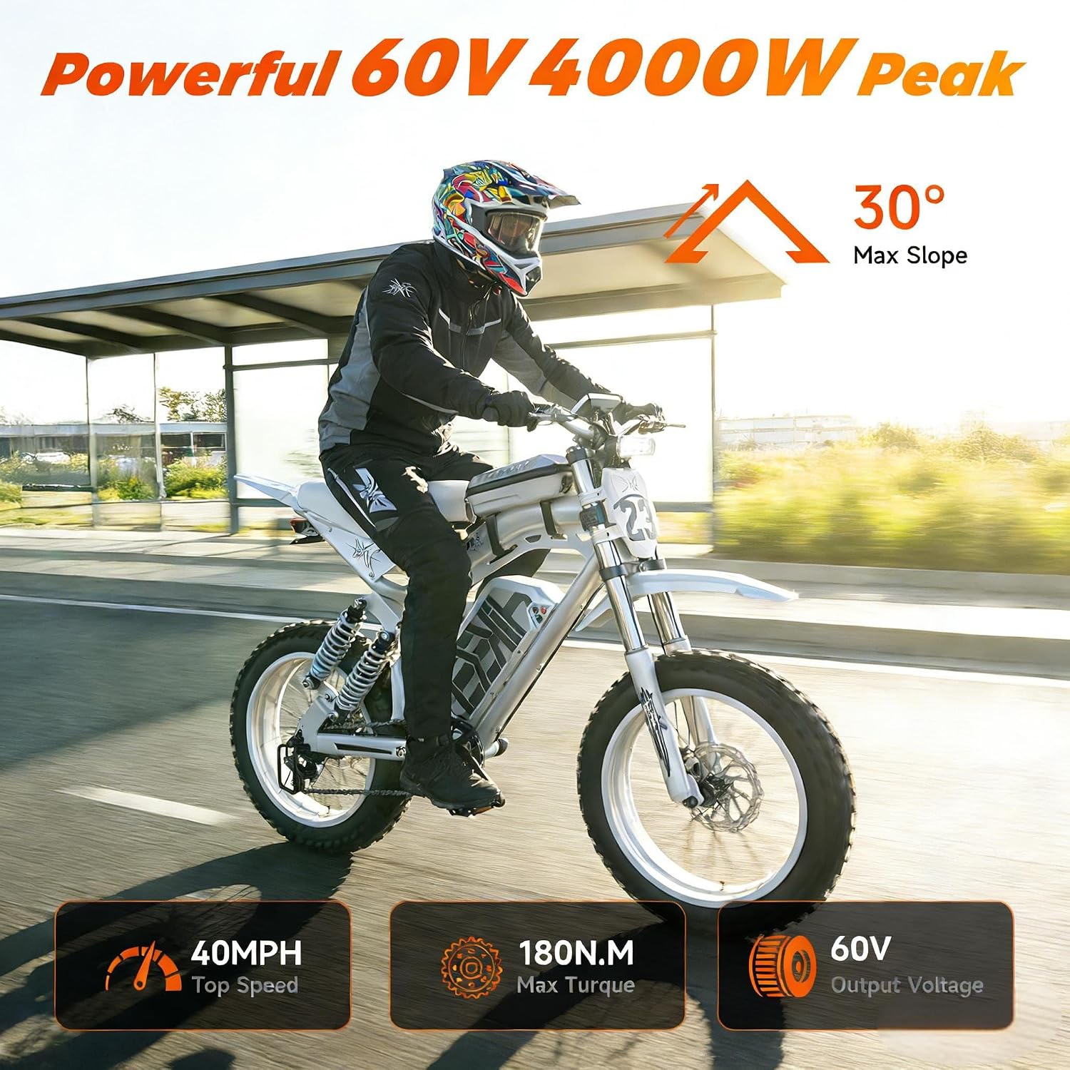 Electric Bike for Adults, 1500W-4000W Peak Fat Tire Ebike, UL2849 Certified Full Suspension All Terrain E-Bike, Removable Battery Off-Road & Commuter Electric Bicycle