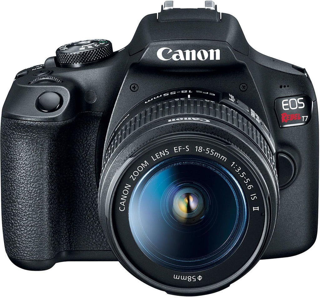 Canon EOS Rebel T7 / 2000D DSLR Camera with Canon EF-S 18-55mm f/3.5-5.6 is II and 420-800mm f/8.3 HD Telephoto Zoom Lens + 128 GB Memory + Filters + Tripod + More (33pc Bundle) (Renewed), Black