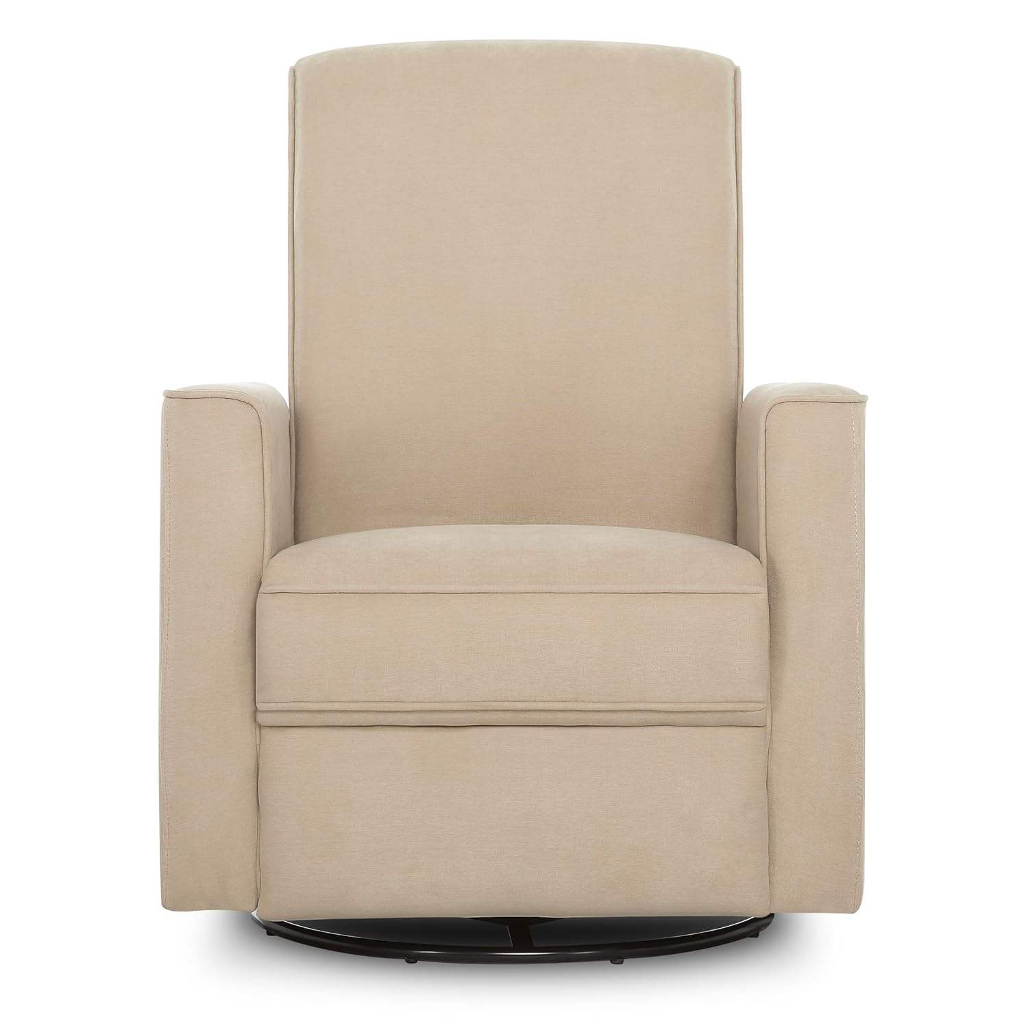 Evolur Raleigh Upholstered Manual Glider Recliner– Rocking & 360° Swivel with Smooth Glide – Greenguard Gold & FSC Certified – Modern Nursery and Living Room Chair in Tan