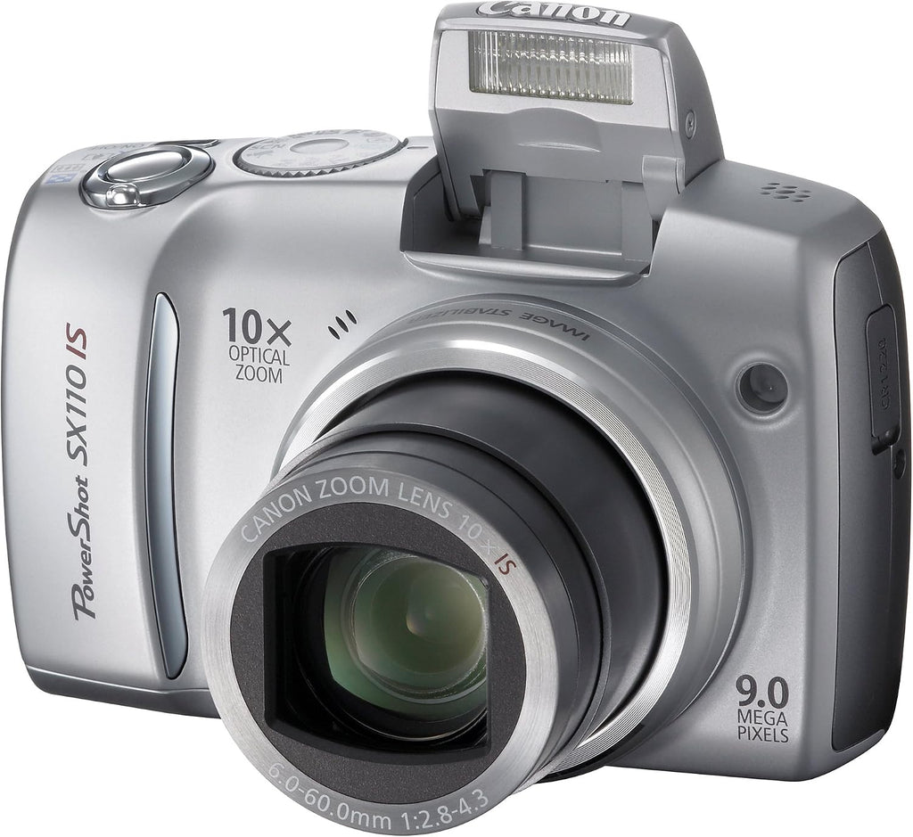 Canon Powershot SX110IS 9MP Digital Camera with 10x Optical Image Stabilized Zoom (Silver)