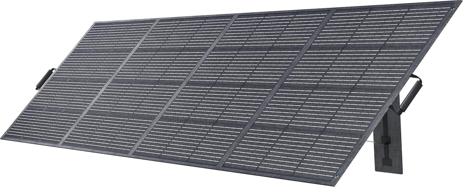 400W Portable Solar Panel with Adjustable Kickstand, Foldable & Durable, 23.5% High Efficiency, Waterproof IP68 for Power Station Off Grid Outdoor Adventures Camping RV Road Trip (400W Solar Panel)