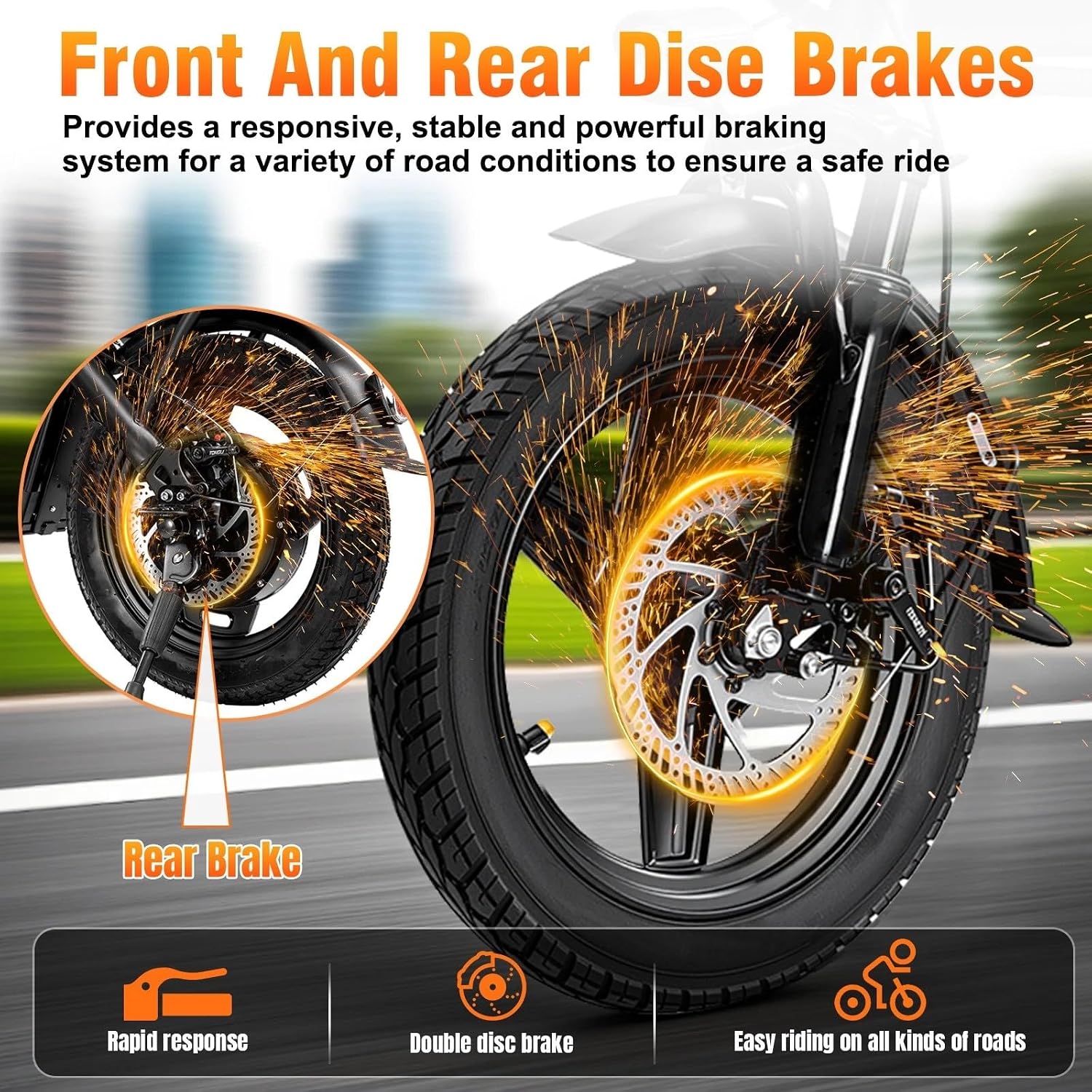 Foldable Electric Bike for Adults，23MPH & 38Miles Long Range Electric Bicycles，500W Motor 48V/12Ah Battery，14' Folding Mini ebikes for Teens，3-Speed & PAS Mode， Commuter City Certified E-Bike