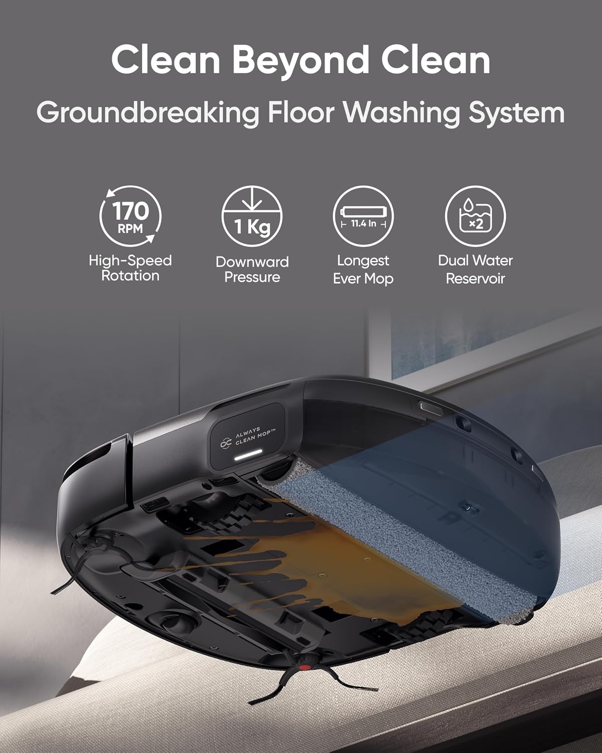 eufy Certified Like-New S1 Pro Robot Vacuum Omni with All-in-One Station, HydroJet Vacuum and Mop Combo, Eco-Clean Ozone, Obstacle Avoidance, Auto Mop Washing & Drying, Self-Emptying (Renewed)