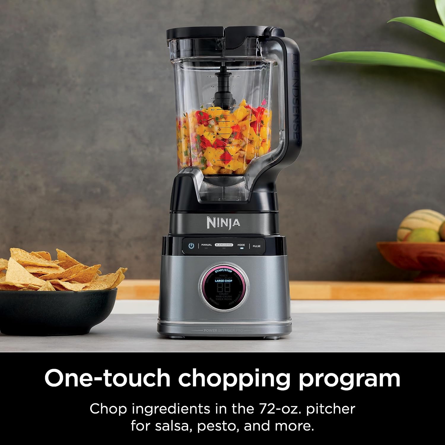 Ninja Full Size Blender I All-in-One | Best for Smoothies, Frozen Drinks, Shakes, Veggie Chopper & More | BlendSense Technology I 72 oz. Pitcher | 1800 Peak Watt | Silver | TB201