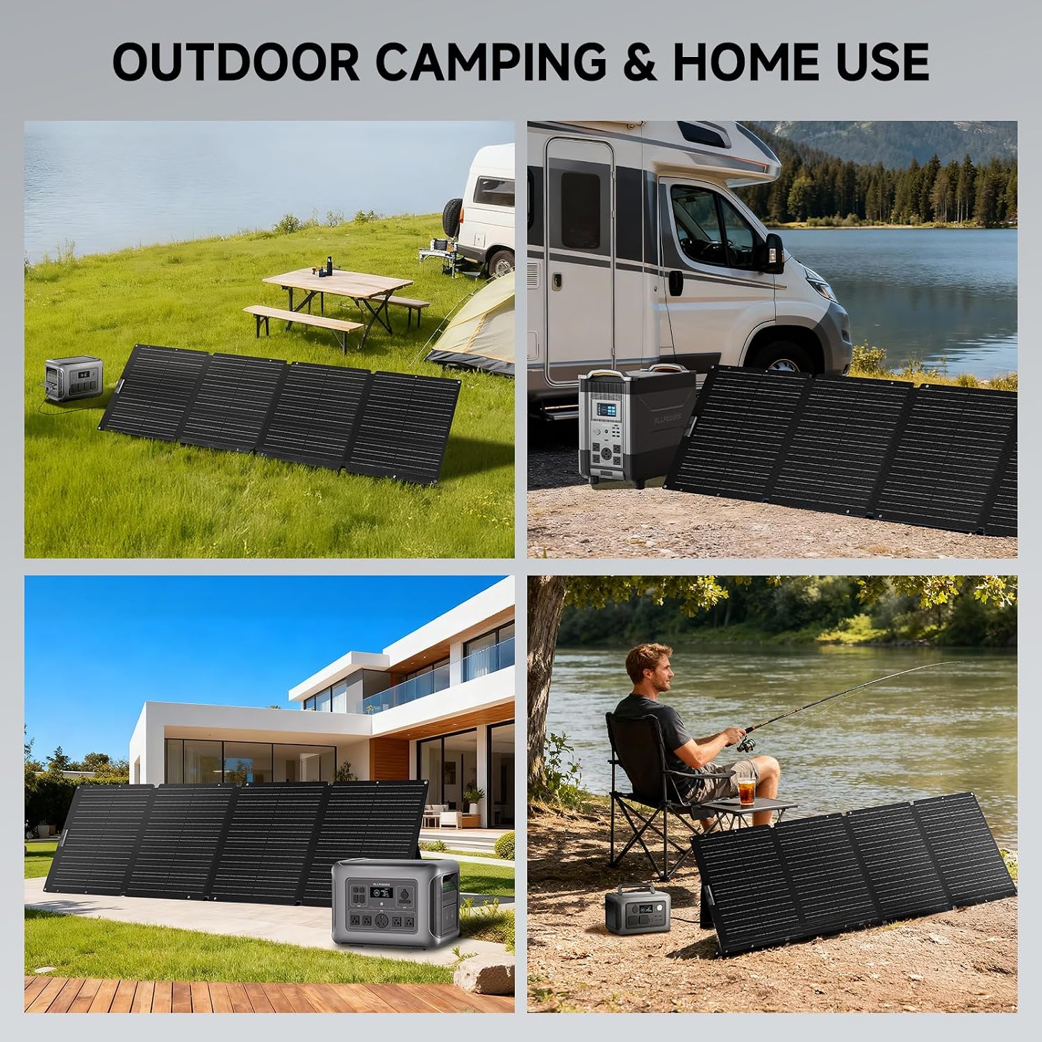 ALLPOWERS 200 Watt Portable Solar Panel SE200, 25% High Efficiency Foldable Solar Charger, IP68 Waterproof, for Solar Generators Camping RV Off Grid