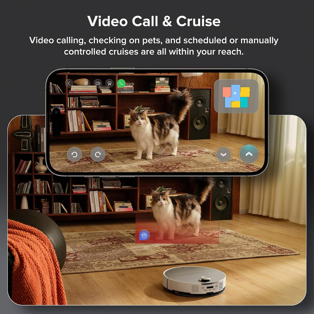 roborock Saros 10 Robot Vacuum and Mop, 22,000Pa Suction, AI Obstacle Avoidance, 3.14-inch Ultra Thin, Intelligent Dirt Detection, Zero Tangling Main Brush, Hot Water Mop & Dock Self Cleaning