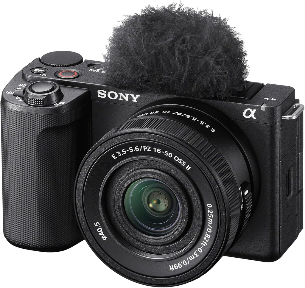 Sony Alpha ZVE10 II - APS-C Interchangeable Lens Mirrorless Content Creators' Camera - Black - with Lens